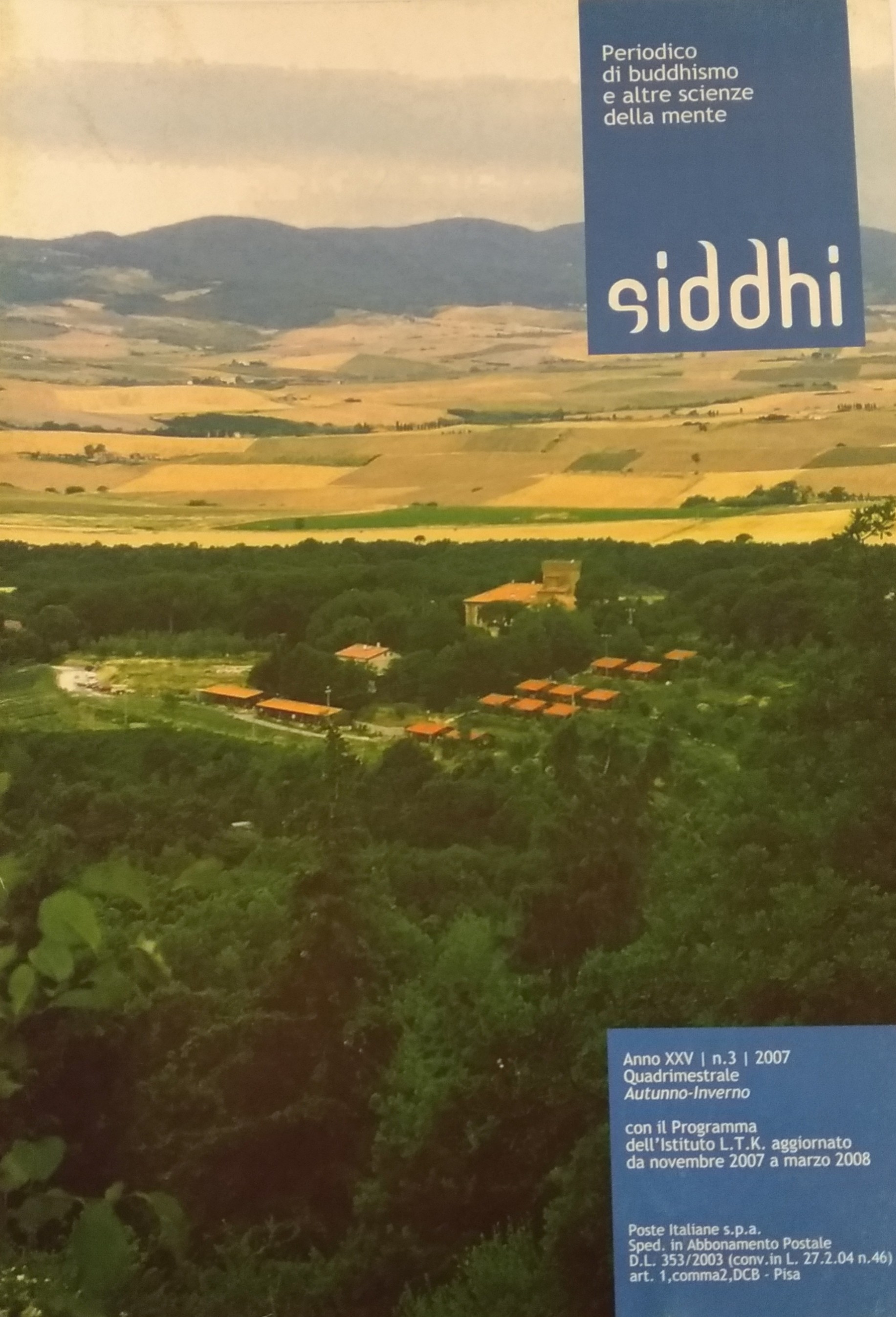 RIVISTA - SIDDHI anno XXV n.3, autunno/inverno 07